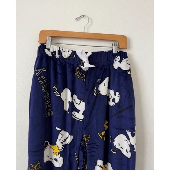 Peanuts Snoopy & Woodstock Fleece Pajamas – Blue – Adult Large – NWT - Picture 2 of 3